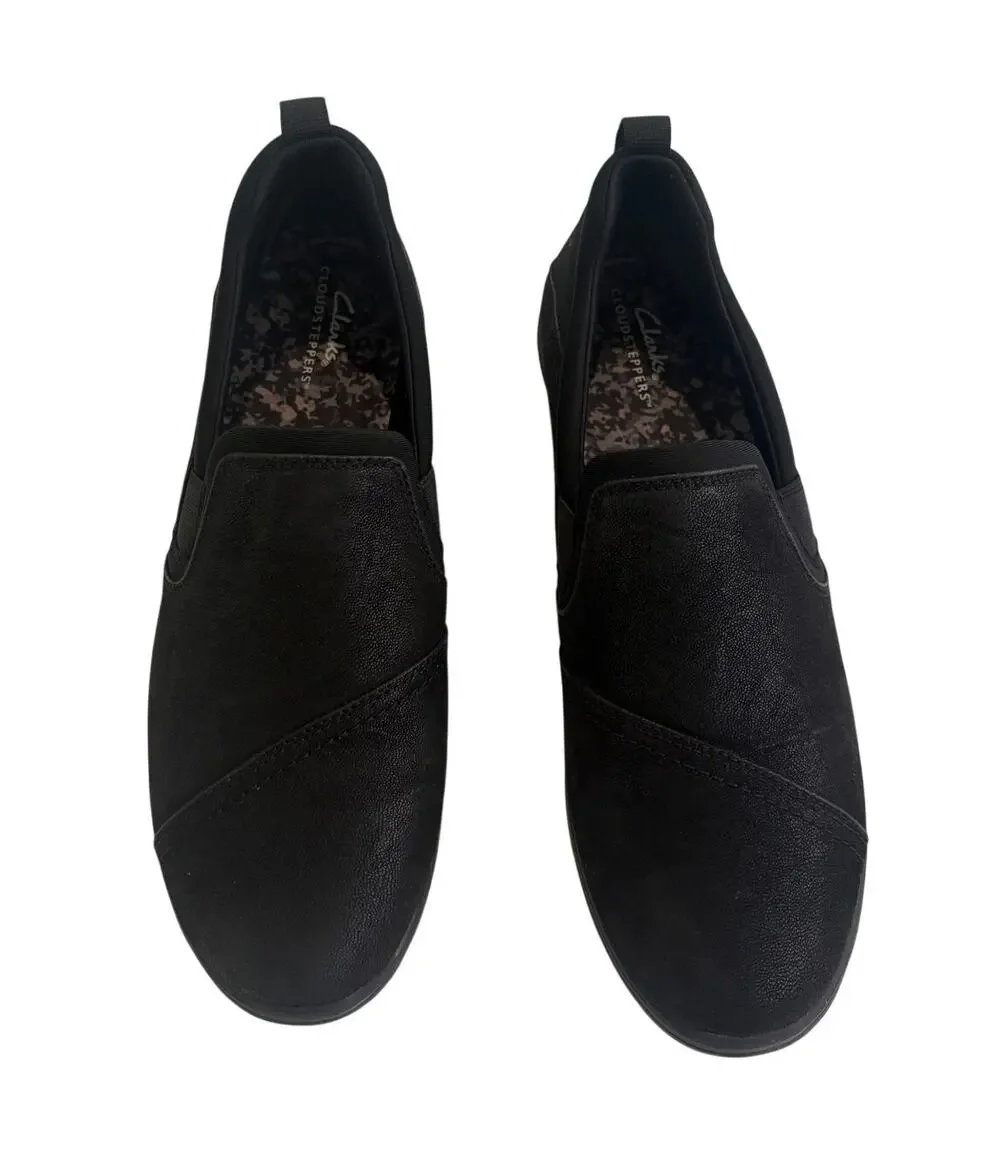 Clarks Cloudsteppers Slip-On Shoes Women’s 11 M Black Breeze Dawn Black